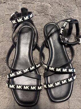 MICHAEL KORS Women's TASHA
Strappy Logo Sandal